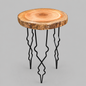 Live Edge Wooden Side Table