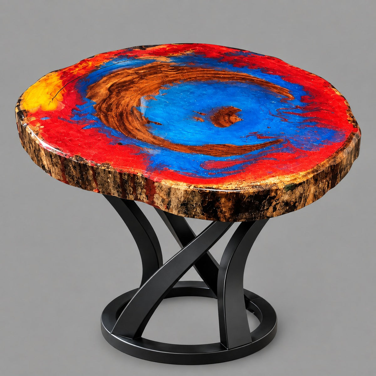 Multi-Color Resin Coffee Table